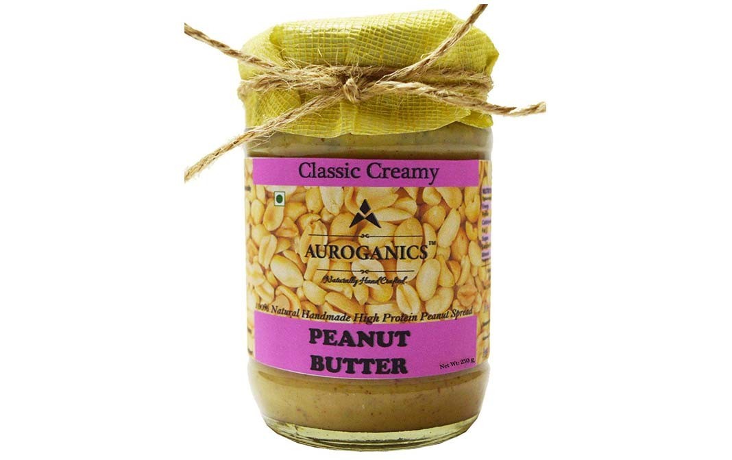 Auroganics Classic Creamy Peanut Butter    Glass Jar  250 grams